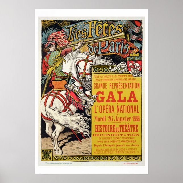 Affiches Advertisment for the 'Fetes de Paris' (Devant)