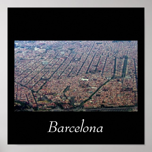 Affiches Aerial de Barcelone (Devant)