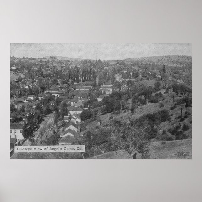 Affiches Aerial View of Angels CampAngels Camp, CA (Devant)