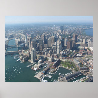 Affiches Aérien de Boston Skyline