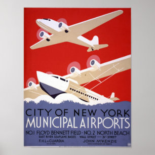 AFFICHES AÉROPORTS MUNICIPAUX DE NEW YORK