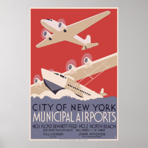 Affiches Aéroports municipaux de New York