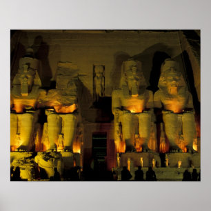 Affiches AF, Egypte, Abu Simbel. Chiffres colossaux