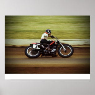 AFFICHES AFFICHAGE DE MERT LAWWILL - 1972 FLAT TRACK RACE