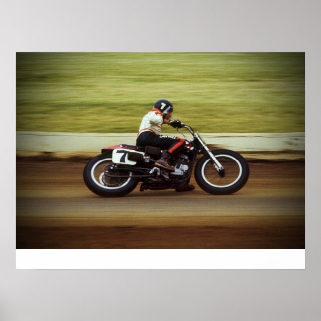 AFFICHES AFFICHAGE DE MERT LAWWILL - 1972 FLAT TRACK RACE (Devant)