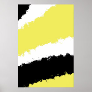 Affiches Affiche, Aquarelle Jaune, Minimalisme Abstrait