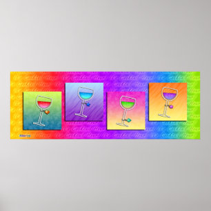 Affiches Affiche, Bannière - Vin Pop Art