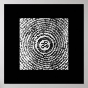 Affiches affiche, bourdonnement de padme de l'OM mani,