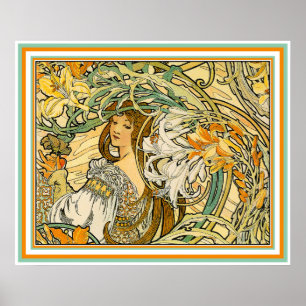 Affiches Affiche/copie :  Art Nouveau - langue des fleurs