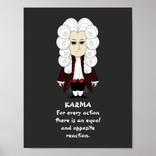 Affiches Affiche. La 3ème loi de Karma & Newton (Arrière - 
