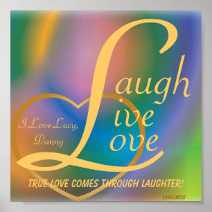 Affiches Affiche-Personnaliser vivante d'amour de rire