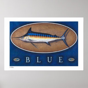 Affiches Affiches, imprimés et cadres bleus de Marlin