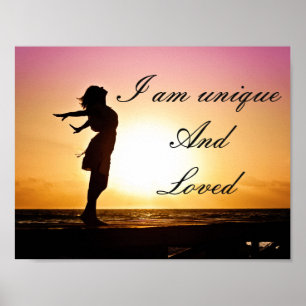Affiches Affirmation positive au sujet d'affiche