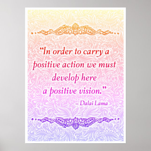 Affiches Afin de porter un positif - Citation positive (Devant)