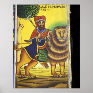 Affiches Africa, Ethiopia. Artwork depicting Lion of