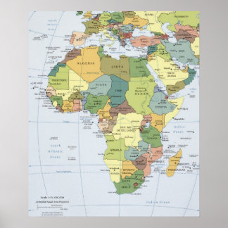Affiches Africa Map Print