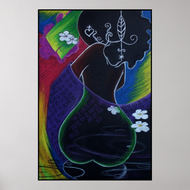 Affiches African Moon - Miami Deco Print (Devant)