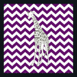 Affiches African Violet Safari Chevron avec Pop Art Giraffe<br><div class="desc">Mod Chevron motif dans la palette de couleurs Safari Moods d'Emporio Moffa, avec la girafe pop art sur un côté.</div>