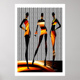 Affiches African Women Fashion Burning Hot