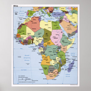 AFFICHES AFRIQUE CIA MAP 1993