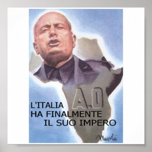 Affiches Afrique de l'Est d'Italien de Mussolini