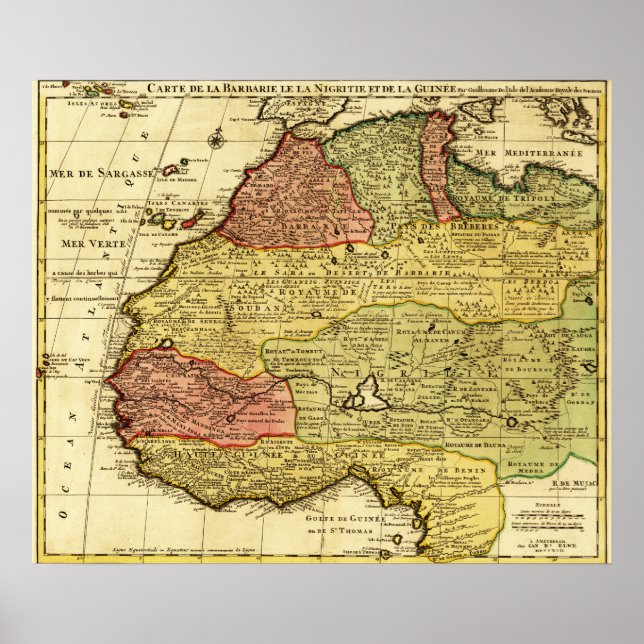 Affiches Afrique de l'OuestCarte panoramiqueAfrique occiden (Devant)