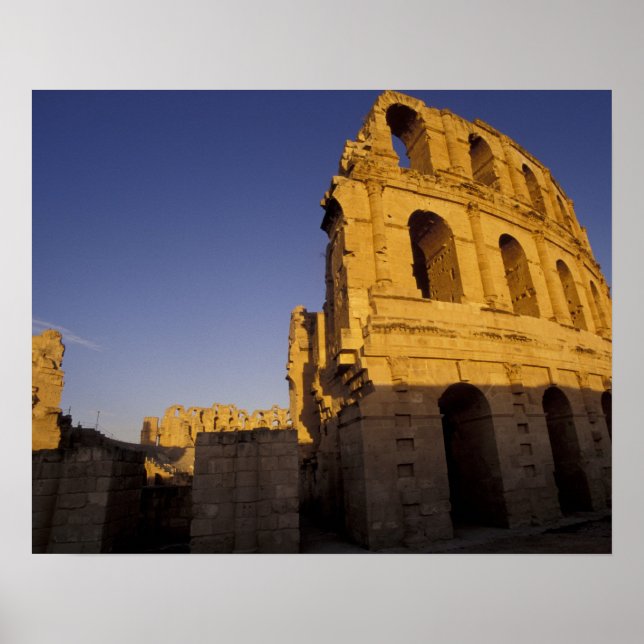 Affiches Afrique, Tunisie, El Jem. Ruines d'un Romain (Devant)