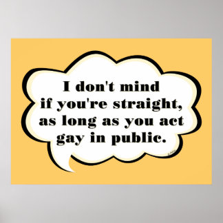 Affiches Agir sur les homosexuels en public (inverse)