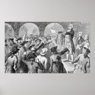 Affiches Agneau de John parlant aux fils de la réunion de