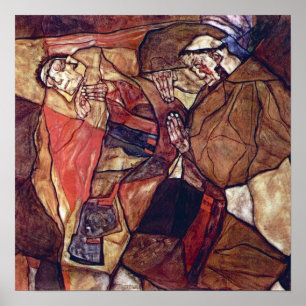 Affiches Agonie, La lutte de la mort par Egon Schiele