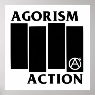 Affiches Agorisme Anarchie Action Black Drapeau