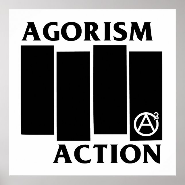Affiches Agorisme Anarchie Action Black Drapeau (Devant)
