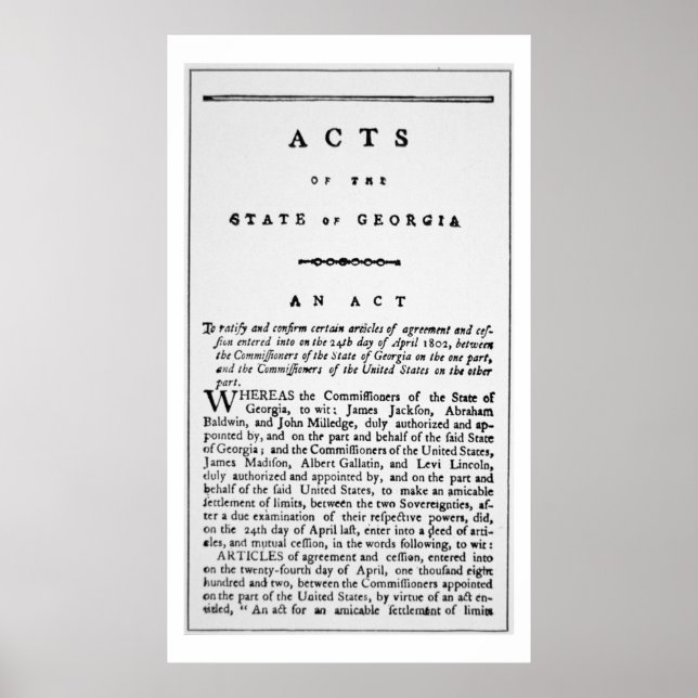 Affiches Agreement documenting the forced removal of the In (Devant)