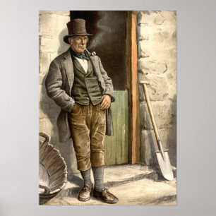 Affiches Agriculteur rural irlandais