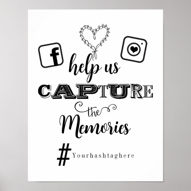 Affiches Aide à capturer les souvenirs Panneau de mariage a (Devant)