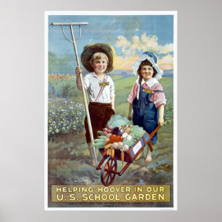 Affiches Aider Hoover dans notre jardin scolaire américain