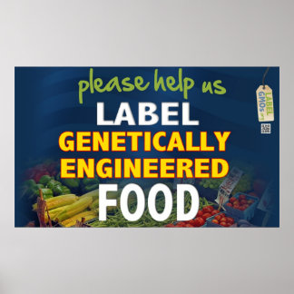 Affiches Aidez-nous Étiquettes OGM Foods!