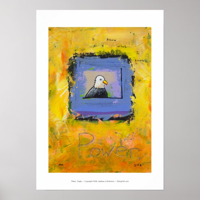 Affiches Aigle à tête blanche coloré art moderne puissance  (Devant)
