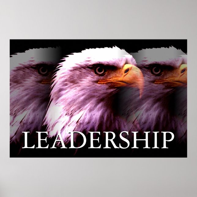 Affiches Aigle de leadership inspirant (Devant)