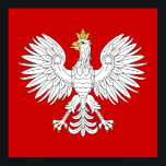 Affiches Aigle polonais<br><div class="desc">Cette conception est basée sur l'aigle blanc que l'on trouve dans les armoiries nationales de la Pologne.</div>