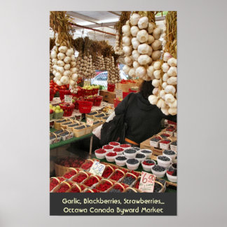 Affiches Ail, Blackberry, Fraises...