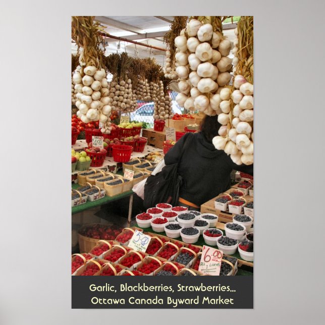 Affiches Ail, Blackberry, Fraises... (Devant)