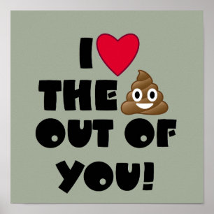 Affiches Aimer Le Poop Emoji