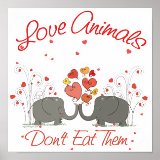 Affiches Aimer Les Animaux Ne Les Mangent Pas