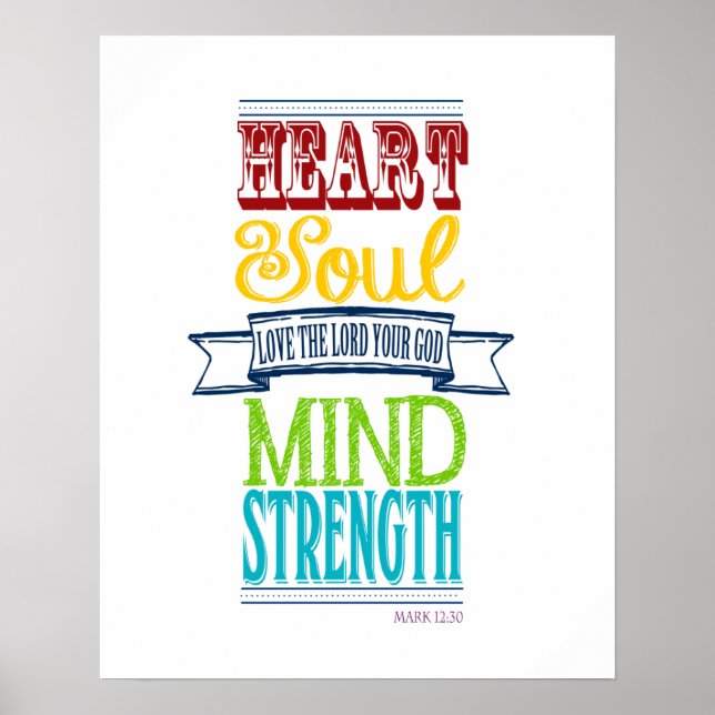 Affiches Aimez le Seigneur avec tout votre coeur (Devant)