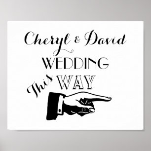 Affiches Ainsi Pointer à la main le signe de mariage person