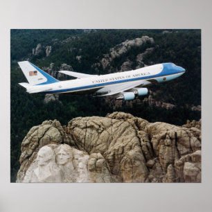 Affiches Air Force One volant au-dessus de l'affiche du