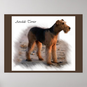 Affiches Airedale Terrier Art Imprimer Cadeaux