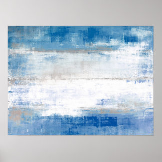 Affiches 'Ajuster' Art Abstrait bleu et gris