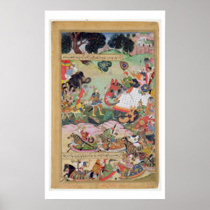 Affiches Akbar receiing the drums and standards capturved f